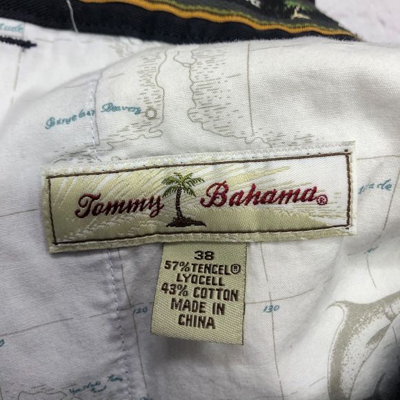 Tommy Bahama Men Pleated Chino Shorts Size 38 Lyocell Blend B240 -8 - Picture 8 of 16